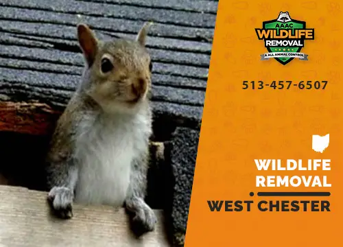 West Chester Wildlife Removal professional removing pest animal